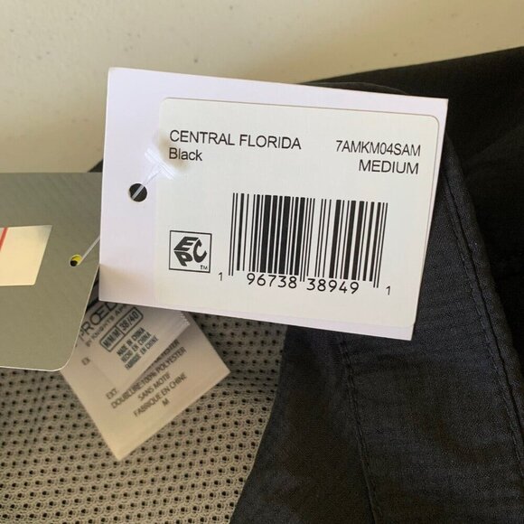 Pro Edge Central Florida Knights Men's Medium Black Button UPF 50+  Shirt NWT - Picture 10 of 10